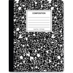 Universal Quadrille/Graph Notebook - 1 Subject(s) - 100 Sheets - Sewn - Quad Ruled Front Ruling - 38 lb Basis Weight - 9.75" Height x 7.5" Width - White Paper - Black Marble Paper Cover - 6 / Pack UNV20957