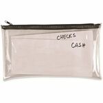 Universal Carrying Case (Wallet) Cash - Clear, Black - Faux Leather Polyurethane Body - 6" Height x 11" Width - 2 Pack UNV69026