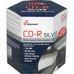 SKILCRAFT&reg; CD Recordable Media - CD-R - 52x - 700 MB - 100 - TAA Compliant - 120mm - Printable - Thermal Print Technology - 1.33 Hour Maximum Recording Time NSN6582773