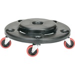 SKILCRAFT&reg; Round Dolly - 350 lb Load Capacity - 5 Casters - Plastic - 17.75" Length - Black, Gray - 1 Each NSN6811787