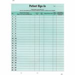 Tabbies Patient Sign-In Label Forms - 125 Sheet(s) - 11" x 8.50" Form Size - Letter - Green Sheet(s) - Paper - 125 / Pack TAB14532