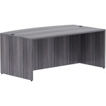 Lorell Essentials Series Bowfront Desk Shell - 29.5" Height x 72" Width x 41.4" Depth Desk Shell, 1" Thickness Top - Bow Front Edge - Finish: Weathered Charcoal Laminate - 1 Each LLR69591