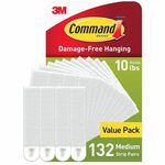 Command Mounting Strip - 5.63" Length x 5.19" Width - Rubber Resin, Paper - For Picture Hanging, Wall, Mounting - 132 - 132 MMM17201S132NA