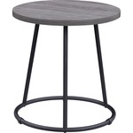 Lorell Accession End Table - Round Top - Powder Coated Four Leg Base - 4 Legs - 200 lb Capacity - 1" Table Top Thickness x 19" Table Top Diameter - 19.75" Height - Assembly Required - Weathered Charcoal - Laminate Top Material - 1 Each LLR16262