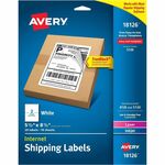 Avery Internet Shipping Labels, 5-1/2" x 8-1/2" , 20 Labels (18126) - 5 1/2" Width x 8 1/2" Length - Permanent Adhesive - Rectangle - Laser, Inkjet - Matte - White - Paper - 2 / Sheet - 10 Total Sheets - 20 Total Label(s) - Permanent Adhesive, Jam Re AVE18126
