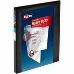 Avery&reg; One Touch Heavy-Duty View Binder - 1/2" Binder Capacity - Letter - 8 1/2" x 11" Sheet Size - 135 Sheet Capacity - 45/64" Spine Width - 135 x 0.50" Ring - Fastener: Slant Ring - Pocket: 4, Internal - Polypropylene - Black - Adhesive, Archival-sa AVE79381