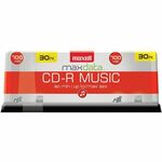 Maxell CD-R80 CD Recordable Media - CD-R - 32x - 700 MB - 30 Pack - Gold - 120mm - 1.33 Hour Maximum Recording Time MAX625335