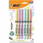 BIC Brite Liner Grip Highlighters, Assorted, 6 / Pack - Assorted Ink - 6 / Pack BICGBLDP61AST