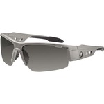 Ergodyne Dagr AF Smoke Safety Glasses - Recommended for: Sport, Shooting, Boating, Hunting, Fishing, Skiing, Construction, Landscaping, Carpentry - UVA, UVB, UVC, Debris, Dust, Fog Protection - Smoke Lens - Matte Gray Frame - Scratch Resistant, Durable, N EGO52133
