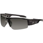 Ergodyne Dagr PZ Smoke Safety Glasses - Recommended for: Sport, Shooting, Boating, Hunting, Fishing, Skiing, Construction, Landscaping, Carpentry - UVA, UVB, UVC, Debris, Dust Protection - Smoke Lens - Black Frame - Scratch Resistant, Durable, Non-slip, S EGO52031