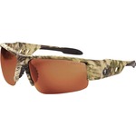 Ergodyne Dagr PZ Copper Safety Glasses - Recommended for: Sport, Shooting, Boating, Hunting, Fishing, Skiing, Construction, Landscaping, Carpentry - UVA, UVB, UVC, Debris, Dust Protection - Copper Lens - Kryptek Highlander Frame - Scratch Resistant, Durab EGO52321