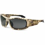 Ergodyne Odin AF Smoke Safety Glasses - Recommended for: Sport, Shooting, Boating, Hunting, Fishing, Skiing, Construction, Landscaping, Carpentry - UVA, UVB, UVC, Debris, Dust, Fog Protection - Smoke Lens - Kryptek Highlander Frame - Scratch Resistant, Du EGO50333