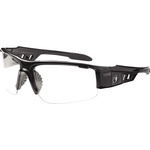 Ergodyne Dagr AF Clear Safety Glasses - Recommended for: Sport, Shooting, Boating, Hunting, Fishing, Skiing, Construction, Landscaping, Carpentry - UVA, UVB, UVC, Debris, Dust, Fog Protection - Clear Lens - Black Frame - Scratch Resistant, Durable, Non-sl EGO52003
