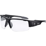 Ergodyne Dagr AF Clear Safety Glasses - Recommended for: Sport, Shooting, Boating, Hunting, Fishing, Skiing, Construction, Landscaping, Carpentry, Oil & Gas, Mining, ... - UVA, UVB, UVC, Debris, Dust, Fog Protection - Clear Lens - Matte Black Frame - Scra EGO52403