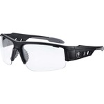 Ergodyne Dagr Clear Lens Safety Glasses - Recommended for: Sport, Shooting, Boating, Hunting, Fishing, Skiing, Construction, Landscaping, Carpentry, Oil & Gas, Mining, ... - UVA, UVB, UVC, Debris, Dust Protection - Clear Lens - Matte Black Frame - Scratch EGO52400