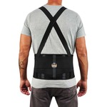 Ergodyne ProFlex 1100SF Spandex Back Support Brace - 25" Waist Size - Black - Elastic, Spandex - 1 Each EGO11601