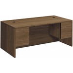 HON H10593 Pedestal Desk - 29.5" Height x 72" Width x 36" Depth - Total Drawer(s): 4 - Double Pedestal - Finish: Pinnacle, Laminate - Modesty Panel, Long Lasting, Drawer Glide, Ball Bearing Glide, Kneespace, Lockable Drawer, Key Lock, Grommet, Cord Manage HON10593PINC
