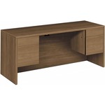 HON 10500 Pedestal Credenza - Rectangle - 29.5" Height x 60" Width x 24" Depth - Total Drawer(s): 4 - Double Pedestal on Left/Right Side - Finish: Pinnacle - Kneespace, Reinforced, Wear Resistant, Tear Resistant, Drawer Glide, Ball Bearing Glide, Modesty  HON10565PINC