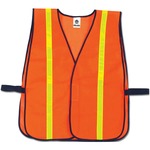Ergodyne 8040HL Non-Certified Hi-Gloss Vest - Hook & Loop Closure - Polyester Mesh - Orange - Reflective - 1 Each EGO20070