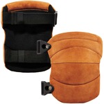 Ergodyne ProFlex 230LTR Leather Knee Pads - Wide Soft Cap - 0.50" to 0.47" Knee Circumference - Brown - Leather, Nitrile Rubber, Neoprene, Foam, Acrylonitrile Butadiene Styrene (ABS) - 2 / Pair EGO18232