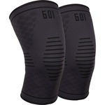 Ergodyne ProFlex 601 Knee Compression Sleeve - 16.93" to 19.69" Knee Circumference - Black - Elastic, Silicone - 1 Each EGO16554