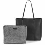 bugatti Pure Carrying Case (Tote) for 14" - Black - Damage Resistant, Scratch Resistant, Scuff Resistant - Vegan Leather Body - Felt Interior Material - Shoulder Strap, Handle, Trolley Strap - 13.3" Height x 15" Width x 6.3" Depth - Female - 1 Each BUGLBG5054BUBK