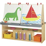 young Time 4 Station Art Center - 42" Height x 48.5" Width x 23.5" Depth - Baltic - 1 Each JNT7093YT