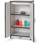 Rainbow Accents Culinary Creations Kitchen Refrigerator - Black - 1 Each - Black, Gray, Chrome JNT2410JCWW180