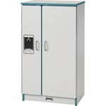 Rainbow Accents Culinary Creations Kitchen Refrigerator - Teal - 1 Each - Teal, Gray, Chrome JNT2410JCWW005