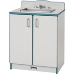 Rainbow Accents Culinary Creations Kitchen Sink - Teal - 1 Each - Teal, Gray, Chrome - Wood JNT2408JCWW005
