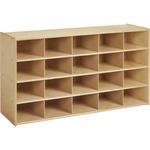 young Time Cubbie Storage Unit - 20 Compartment(s) - 26.50" Height x 48" Width x 15" Depth - Rounded Corner, Eco-friendly, UV Resistant, Durable, Easy to Clean, Moisture Resistant - Baltic - Hardboard, Laminate - 1 Each JNT7040YT