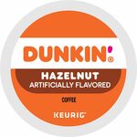 Dunkin'&reg; K-Cup Hazelnut Coffee - Compatible with Keurig Brewer - Medium - K-Cup - Hazelnut - 22 / Box GMT1270