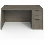 Lorell Prominence 2.0 Right-Pedestal Desk - Rectangle - 29" Height x 60" Width x 30" Depth, 1" Thickness Top - Total Drawer(s): 3 - Single Pedestal on Right Side - Band Edge - Material: Particleboard - Finish: Thermofused Melamine (TFM) - Durable, Adjusta LLRPD3060RSPGE