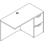 Lorell Prominence 2.0 Right Return - Rectangle - 29" Height x 48" Width x 24" Depth, 1" Thickness Top - Total Drawer(s): 2Right Side - Material: Particleboard, Thermofused Melamine (TFM) - Finish: Gray Elm - Durable, Mar Resistant, Laminated, Burn Resista LLRPR2448RGE