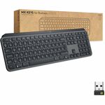 Logitech MX Keys for Business Keyboard - Wireless Connectivity - Bluetooth - 32.81 ft - iPhone, iPad, iPad mini, iPod, Tablet, Desktop Computer, Notebook, Smartphone - Windows, Mac OS, iOS, iPadOS, Linux, ChromeOS, Android LOG920010116