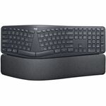 Logitech ERGO K860 Split Ergonomic Keyboard - Wireless Connectivity - Bluetooth - 32.81 ft - ChromeOS - PC, Mac - AAA Battery Size Supported - Graphite LOG920010175