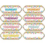 Ashley Magnetic Confetti Days Timesavers - 8 - Die-cut, Write on/Wipe off - 1 Each - Multicolor ASH19006