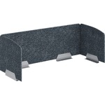 HON HUVAUS602420 Privacy Screen - 58" Width x 20" Height x 23.3" Depth - Silver Frame - Polyethylene Terephthalate (PET) - Dark Gray - 1 Each HONVAU6024Y4PR6