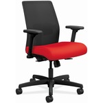 HON Ignition 2.0 Chair - Ruby Seat Color - Fabric Seat Material - Black Back Color - Mesh Back Material - Black Frame Color - Ruby - 1 Each HONI2L1AMLC67TK