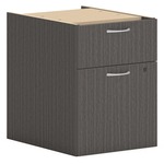 HON Mod HLPLPHBF Pedestal - 20" Height x 15" Width x 20" Depth - Total Drawer(s): 2 - Finish: Slate Teak - 1 Each HONPLPHBFLS1
