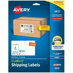 Avery&reg; Printable Shipping Labels, 2.5" x 4" , 200 Labels (5815) - x 2 1/2" Width x 4" Length - Permanent Adhesive - Rectangle - Inkjet - Matte - White - Paper - 8 / Sheet - 25 Total Sheets - 200 Total Label(s) - For Label Printer - 200 / Pack AVE5815