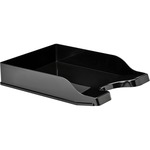 Deflecto AntiMicrobial DocuTray - 2.60" Height x 10.16" Width x 13.78" Depth - Desktop - Antimicrobial, Interlockable, Stackable, Mildew Resistant - Black - Polystyrene - 1 Each DEF63906