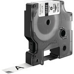 SKILCRAFT&reg; Industrial Vinyl Label Tape Cassette - 1/2" Width x 18 ft Length - Permanent Adhesive - Rectangle - Direct Thermal - Black on White - Nylon, Vinyl, Polyester - 1 Each - TAA Compliant NSN6871404