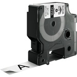 SKILCRAFT&reg; Industrial Vinyl Label Tape Cassette - 3/4" Width x 18 ft Length - Permanent Adhesive - Rectangle - Direct Thermal - Black on White - Nylon, Vinyl, Polyester - 1 Each - TAA Compliant NSN6871405