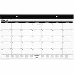 Cambridge Basic 2025-2026 Monthly Desk Pad Calendar, Compact, 17 3/4" x 11" - Monthly - 15 Month - October 2025 to December 2026 - 1 Month Single Page Layout - 17 3/4" x 11" Sheet Size - White Sheet - Headband - Desk Pad - Black, White - Paper - Compact,  AAGCRM82005