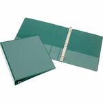 SKILCRAFT&reg; Round Ring View Binder - 3" Binder Capacity - Letter - 8 1/2" x 11" Sheet Size - 3 Ring - Fastener: Round Ring - Pocket: Inside Front & Back - Vinyl - Green - Recycled - Clear Overlay, Heavy Duty, Tear Resistant, Crack Resistant, BPA Free - NSN2723231