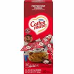 Coffee mate Peppermint Mocha Nondairy Liquid Creamer Singles - Peppermint Mocha Flavor - 0.38 fl oz (11 mL) - 1 Serving - 50 / Box NES76060