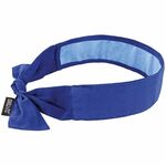 Ergodyne Chill-Its 6700CT Cooling Bandana - Solid Blue - Polyvinyl Alcohol (PVA), Cotton EGO12567