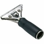 Unger Pro Stainless Steel Squeegee Handle - For Squeegee - Silver, Black - Stainless Steel, Rubber - 1 Each UNGPR000