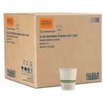 World Centric NoTree Paper Hot Cups - 6 fl oz - Natural - Paper - Hot Drink, Beverage, Tea, Hot Chocolate, Coffee - 50 Cups/Pack - 20 / Carton WORCUSU6
